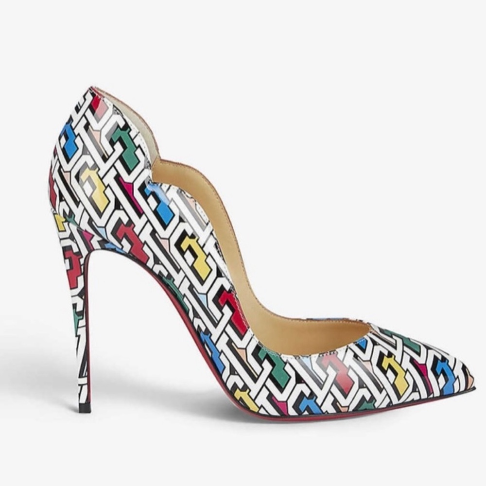 NEW CHRISTIAN LOUBOUTIN HOT CHICK 3D HEELS 37.5